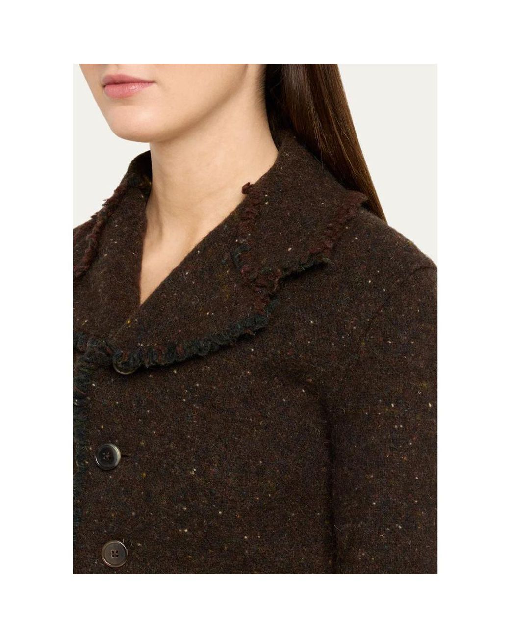 6397 Brown Rawedge Tweed Jacket