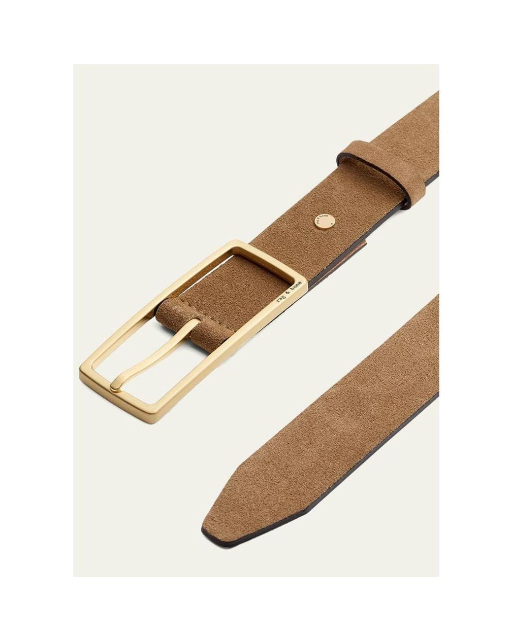 Rag & Bone Natural Rebound Suede Belt