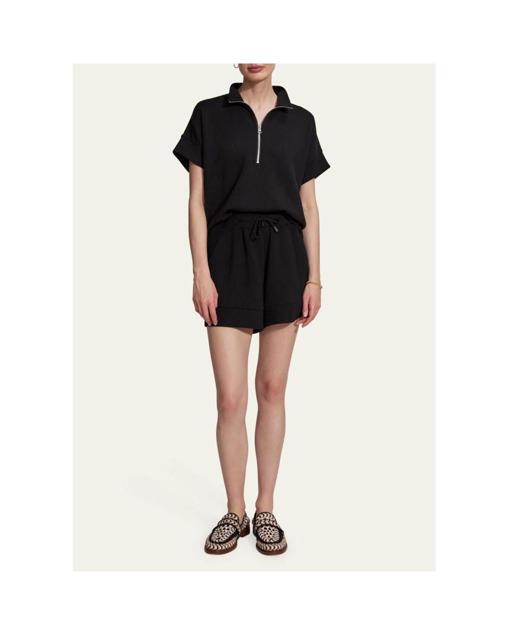 Varley White Atrium Drawstring Shorts