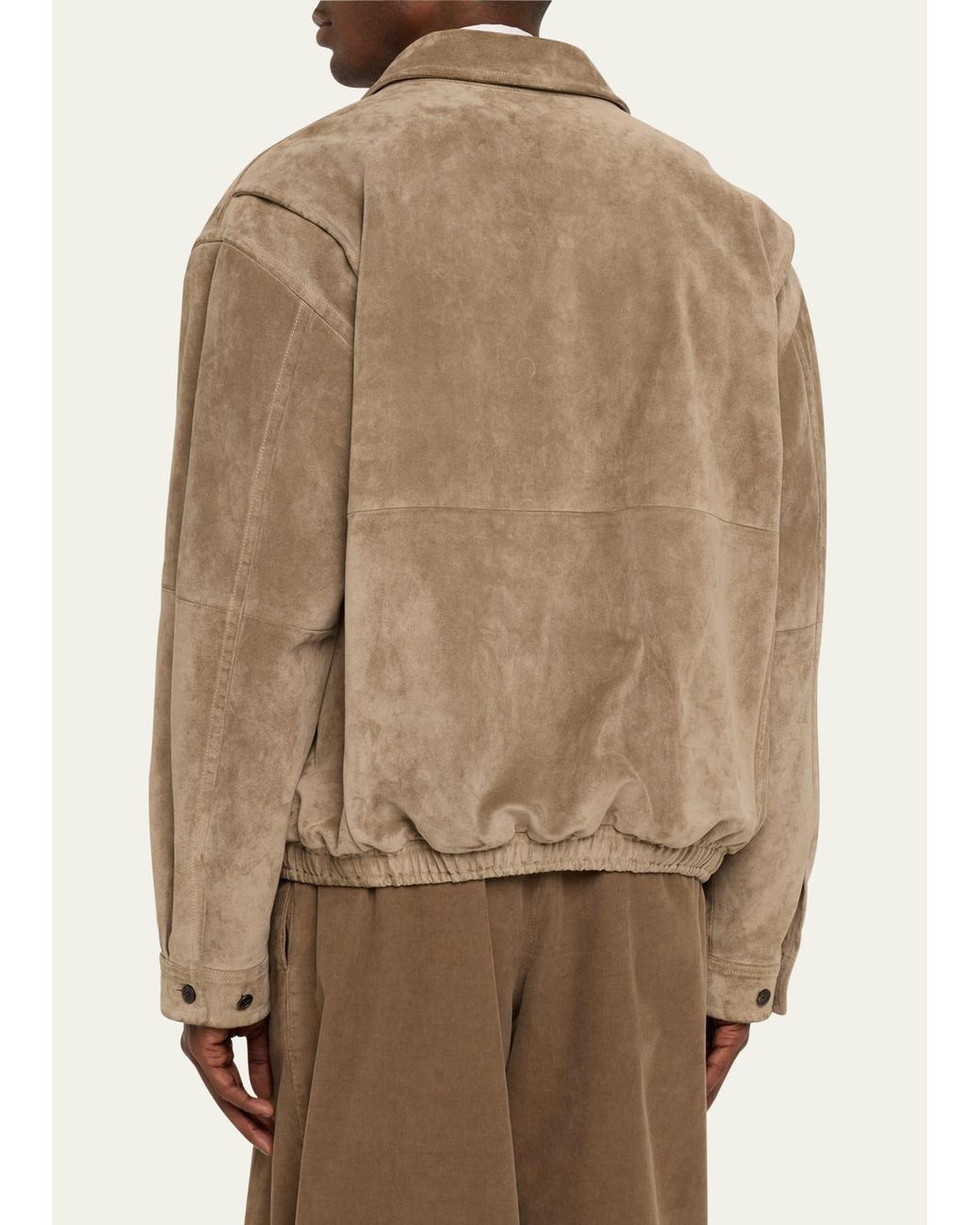 The Row Ronan Suede Blouson Jacket in Natural for Men | Lyst The Row Ronan Suede Blouson Jacket in Natural for Men | Lyst