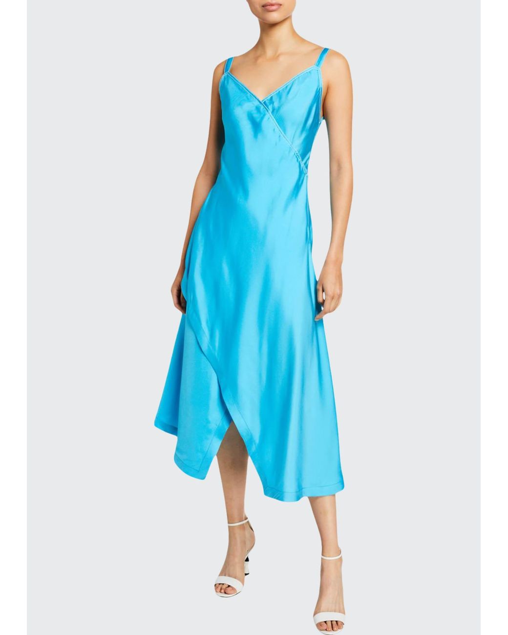 blue satin slip