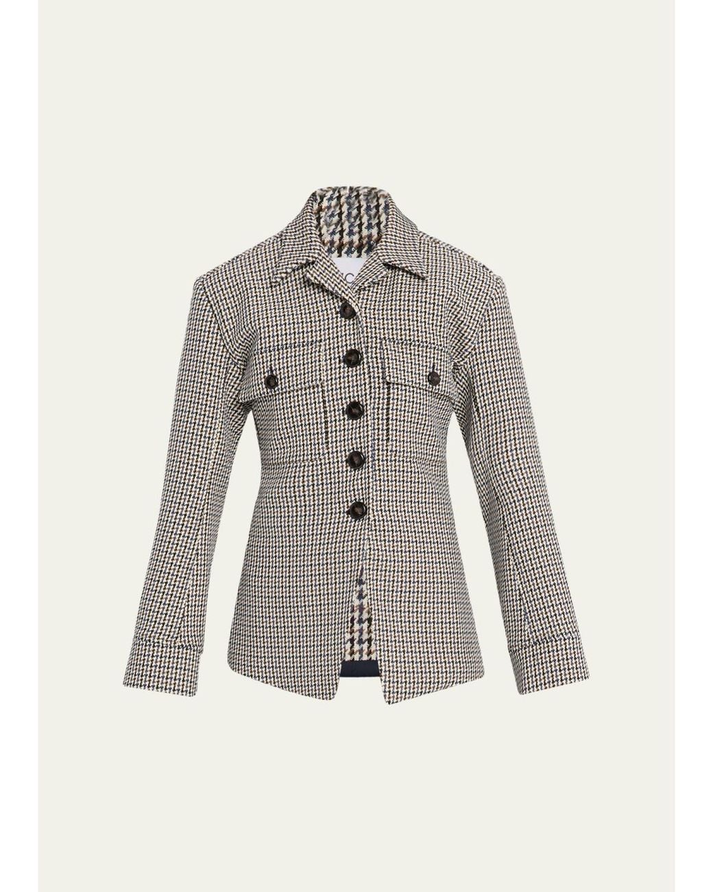 Veronica Beard Gray Molyneux Houndstooth Jacket