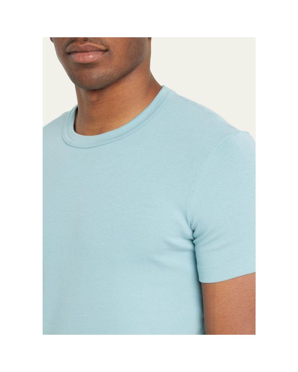 Tom Ford White Solid Stretch Jersey T-Shirt for men
