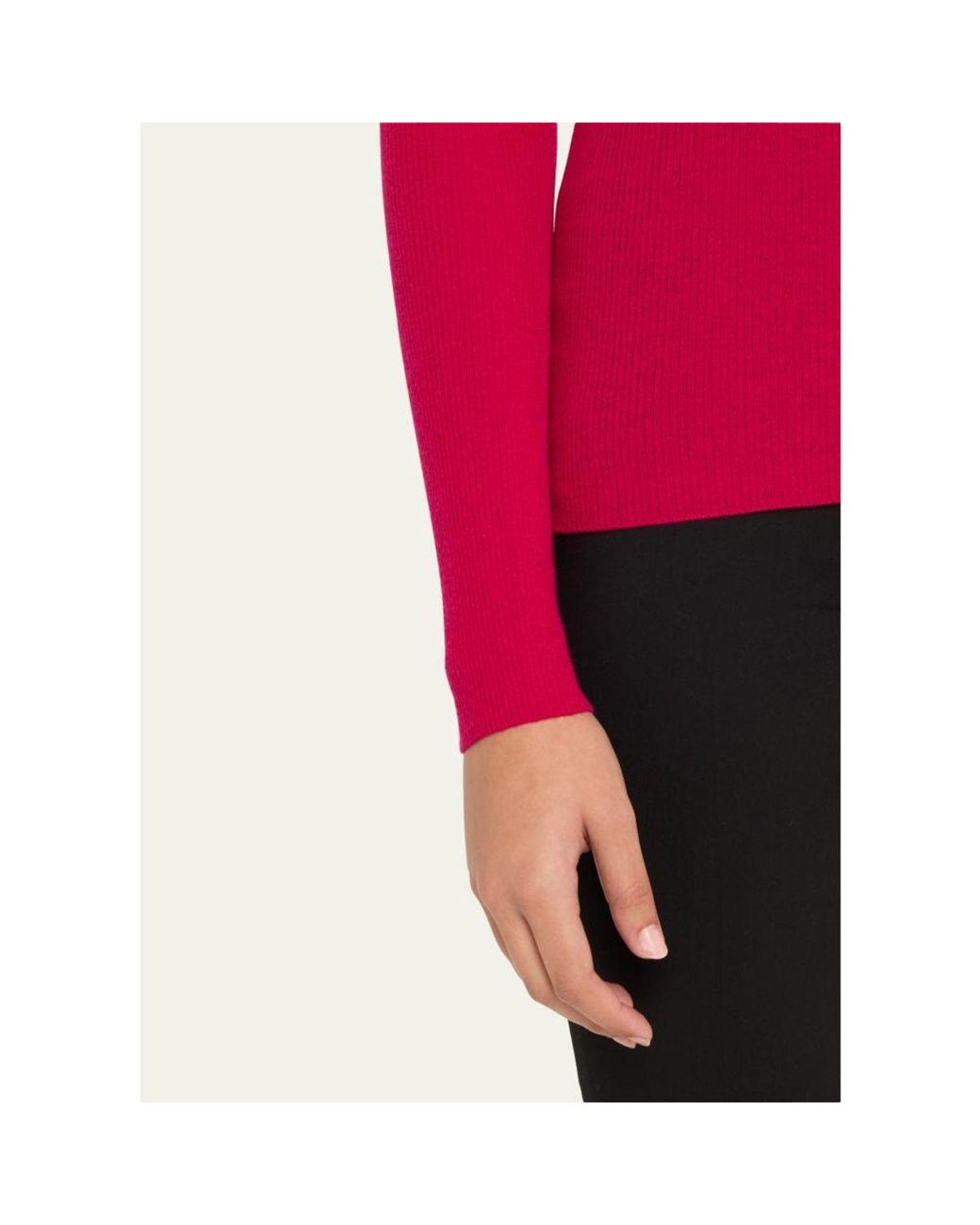 Michael Kors Black Hutton Ribbed Cashmere Pullover