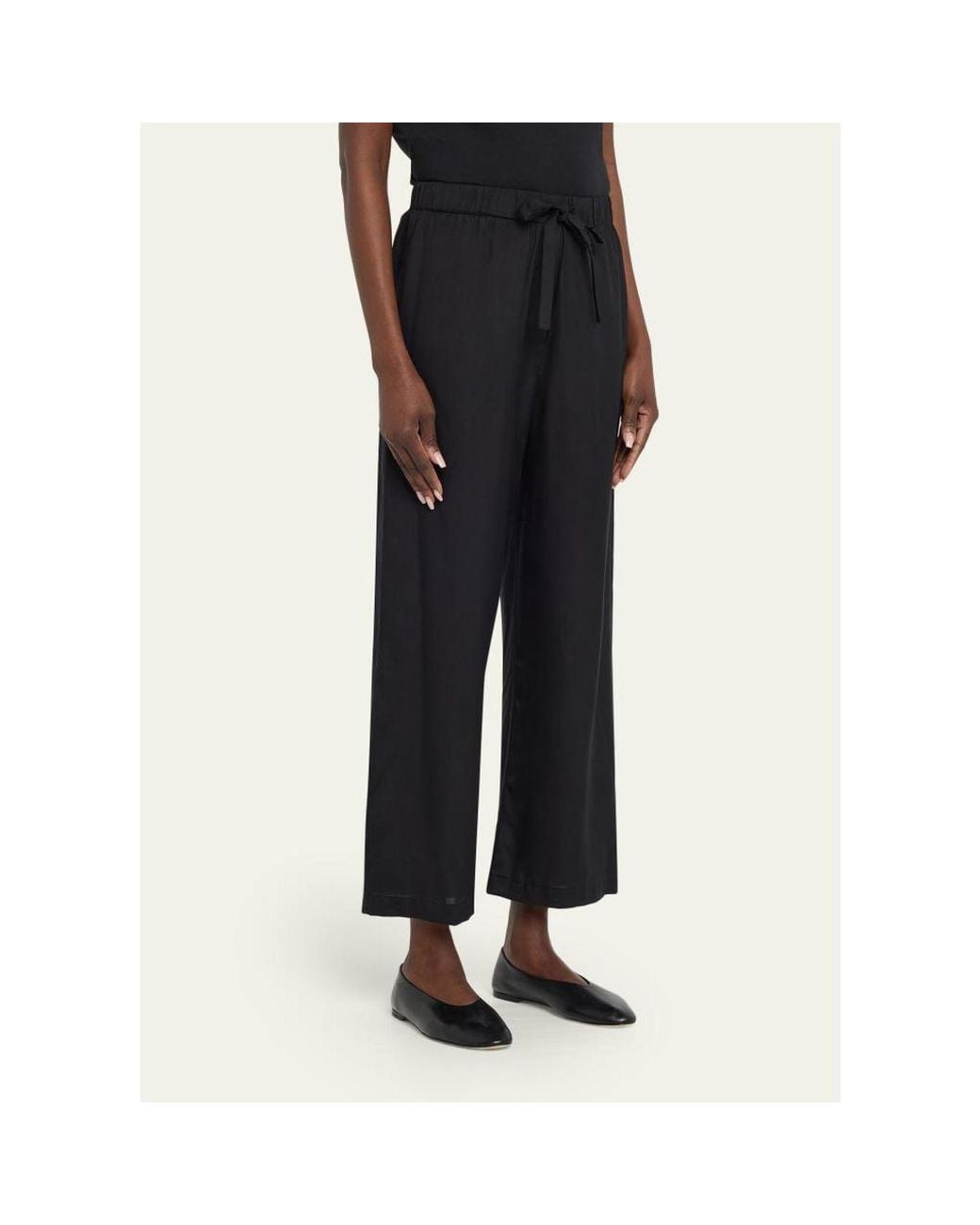 Totême  Blue Piped Silk Pj Pants