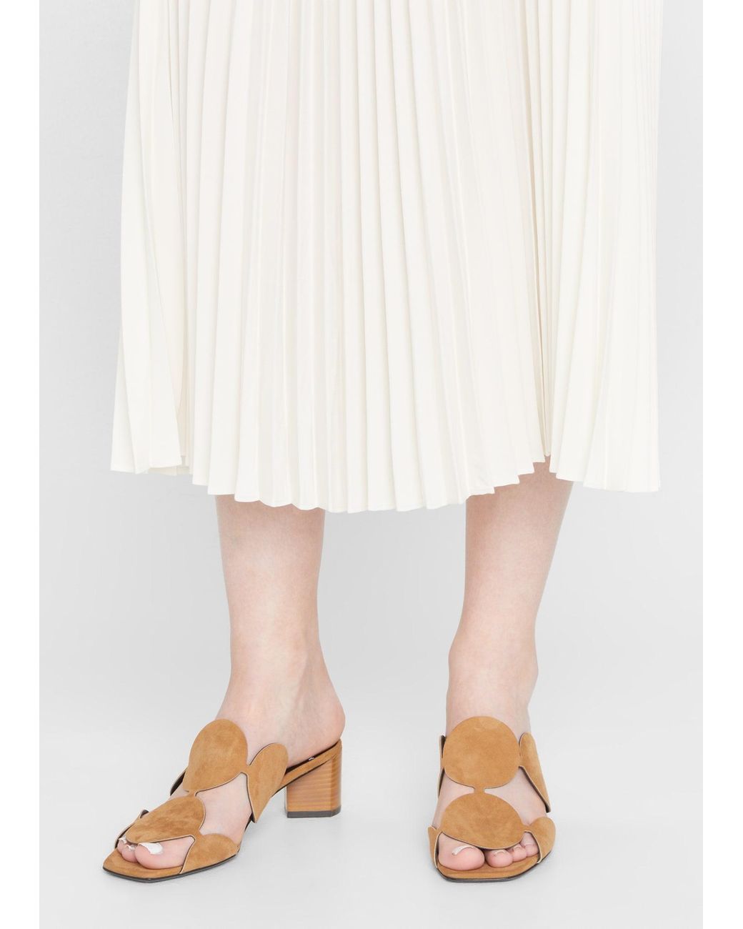 Pierre Hardy Bulles 55mm Cutout Suede Mules in White Lyst