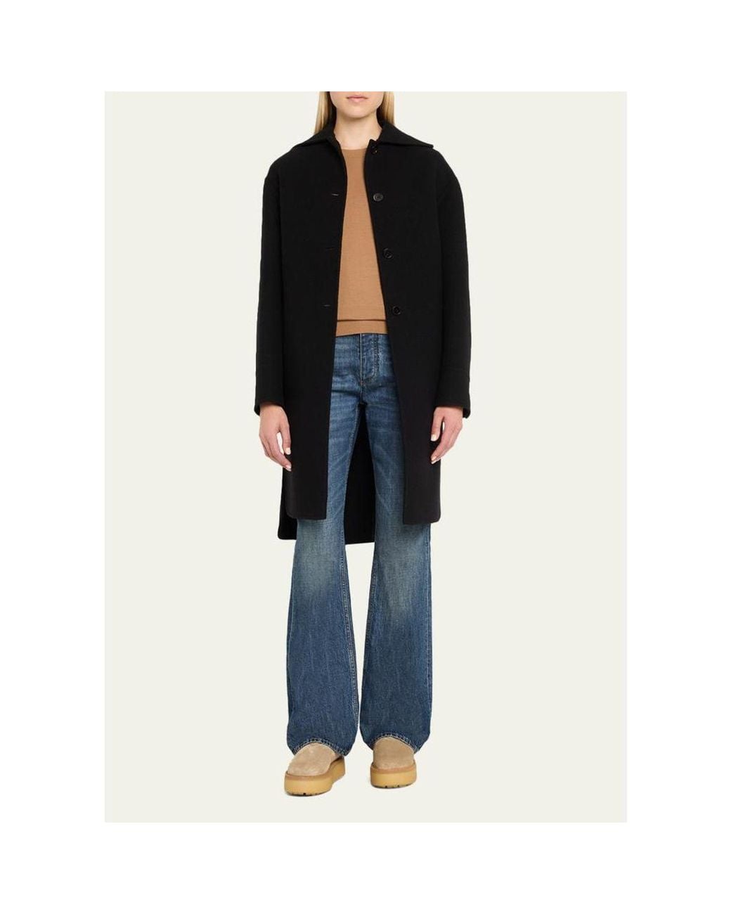 Prada Natural Suede Shearling Cozy Platform Mules