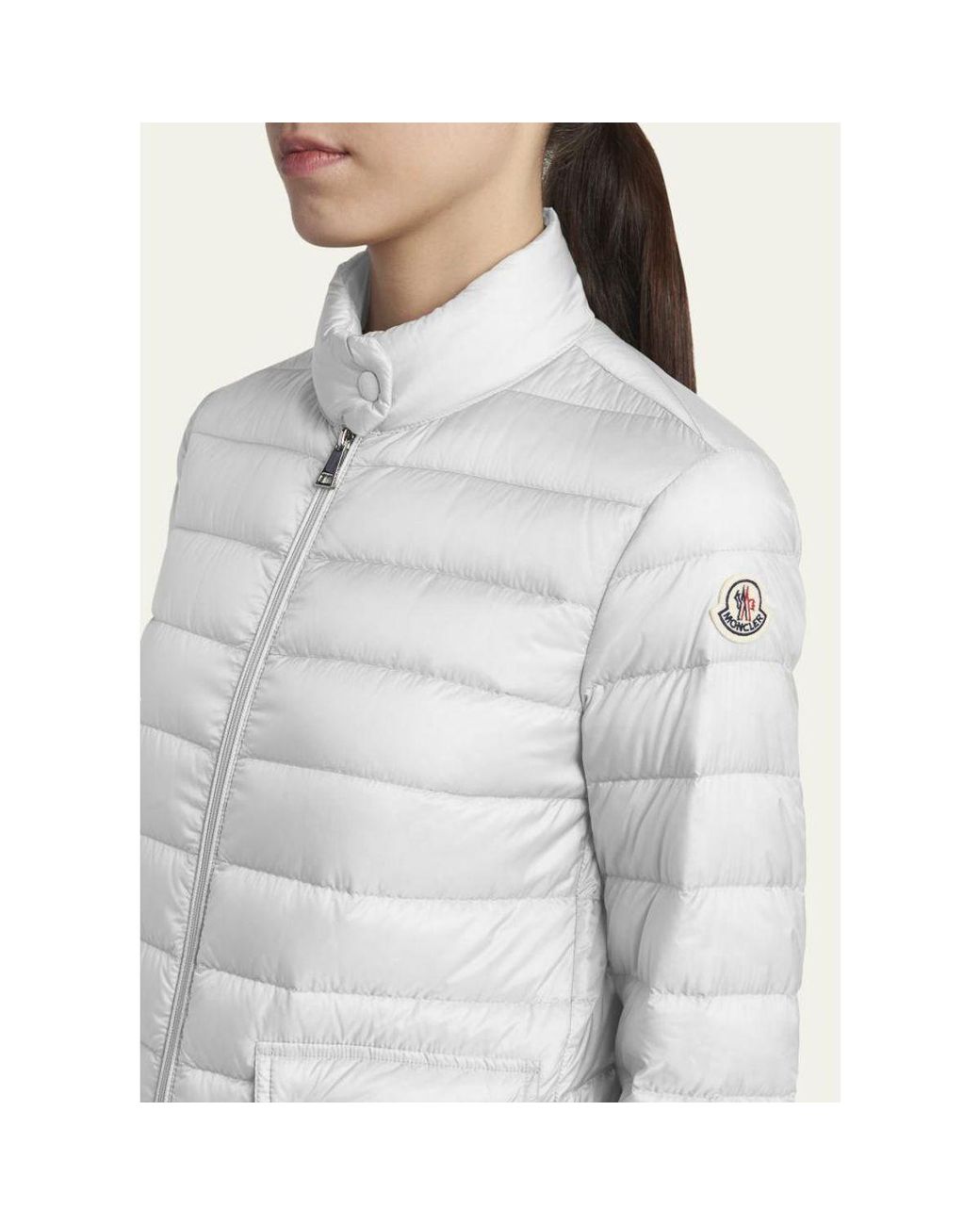 Moncler Blue Lans Short Down Jacket