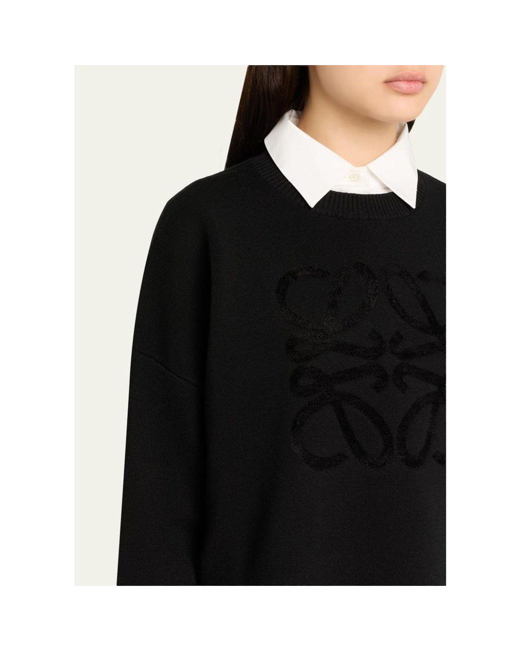 Loewe Black Anagram Wool-Blend Sweater