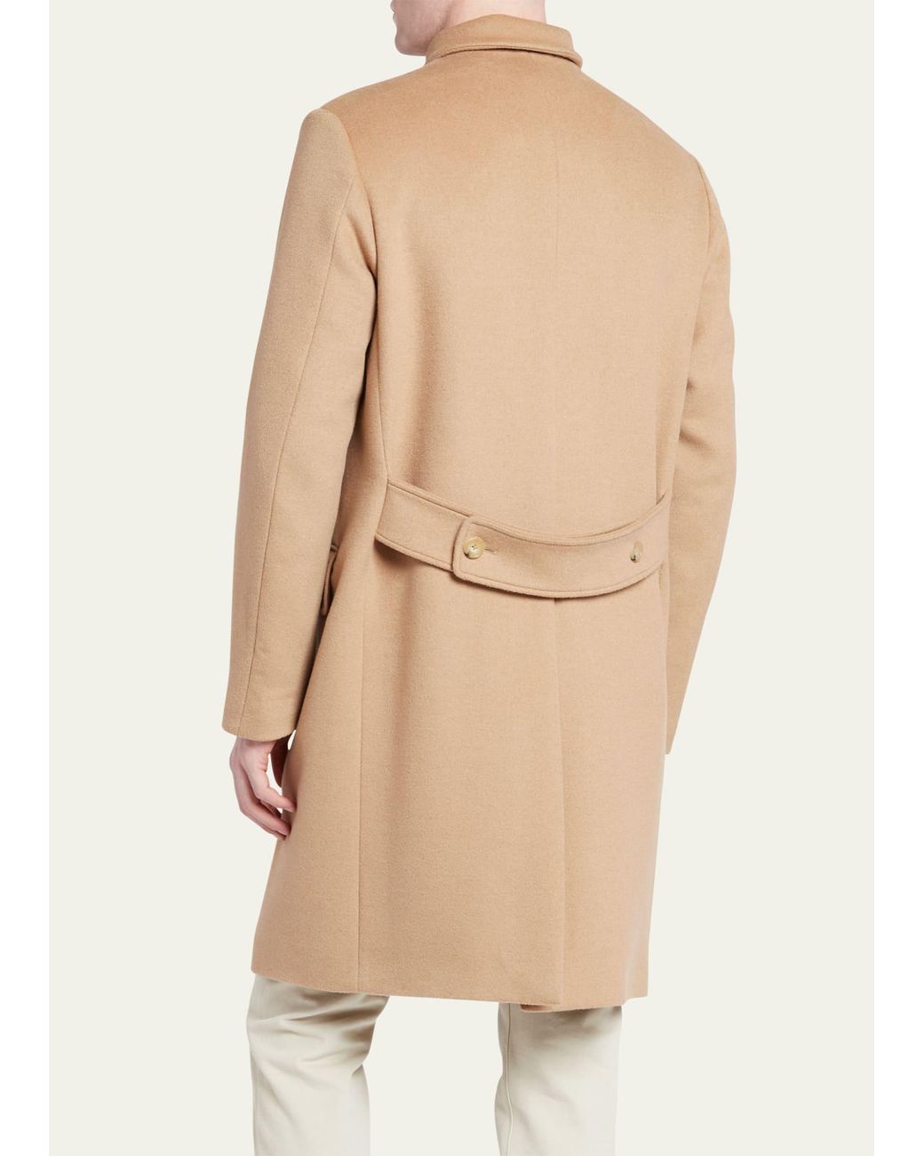 Loro Piana Martingala Wool Overcoat in Natural for Men Lyst