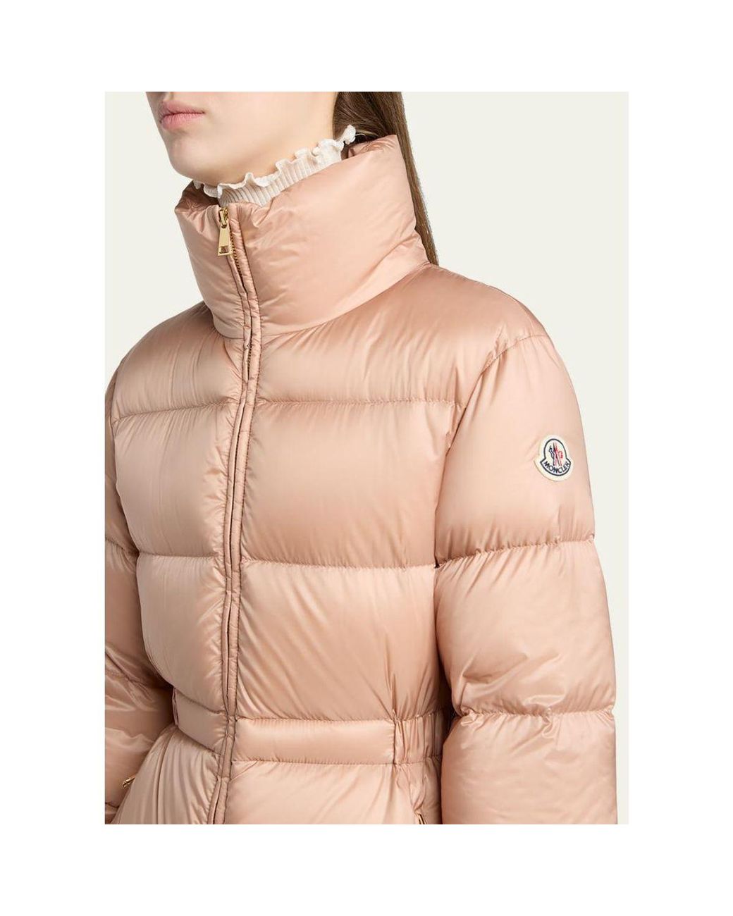 Moncler Gray Brossette Down Puffer Jacket