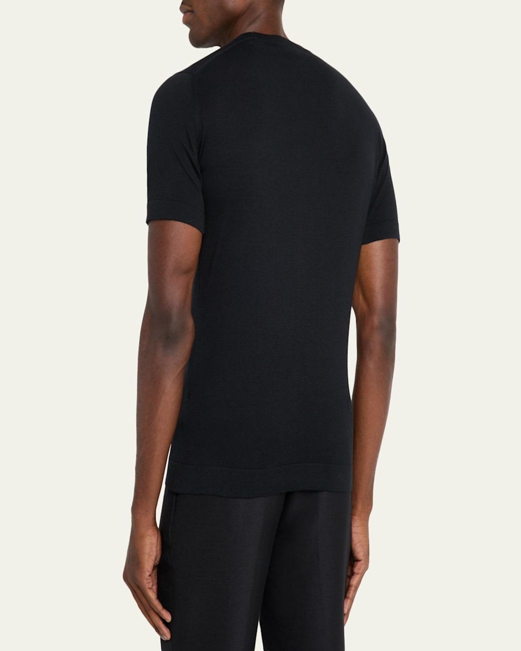 John Smedley Lorca Sea Island Cotton T-Shirt in Black for Men | Lyst