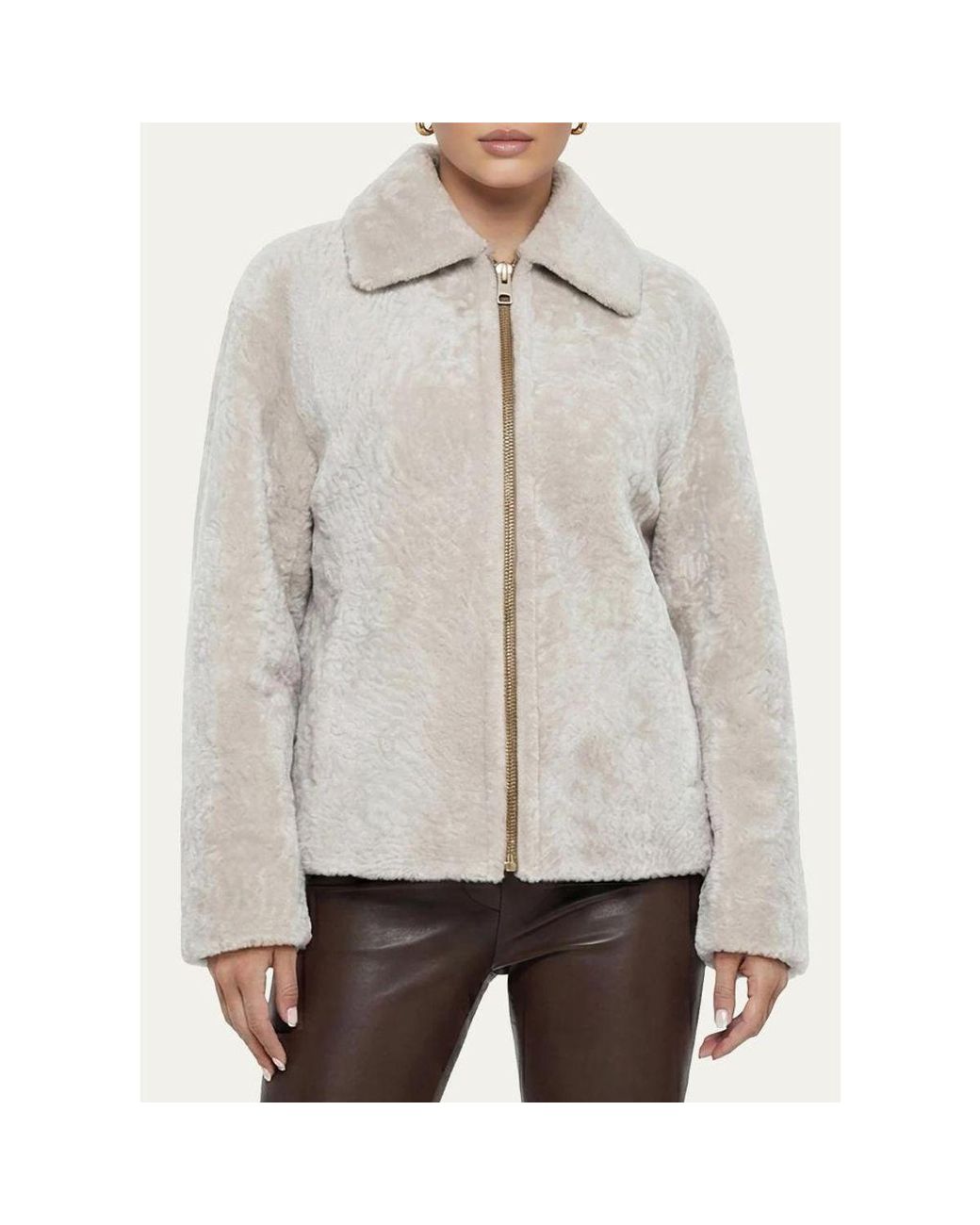 Gorski White Select Shearling Lamb Jacket
