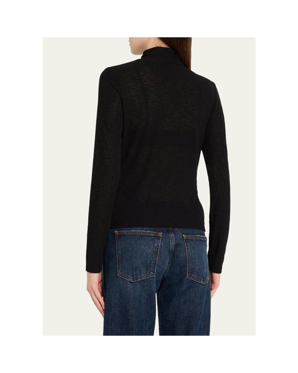Veronica Beard Black Wyeth Knit Turtleneck
