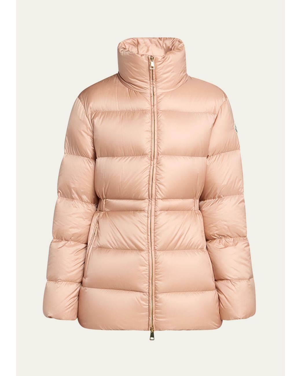 Moncler Gray Brossette Down Puffer Jacket