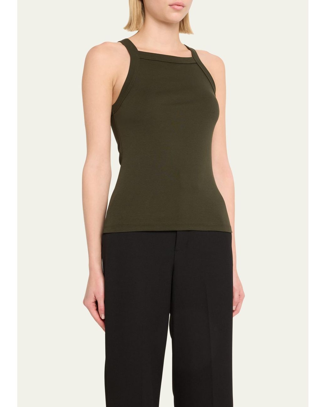 A.L.C. Hannah Square-neck Tank Top in Green