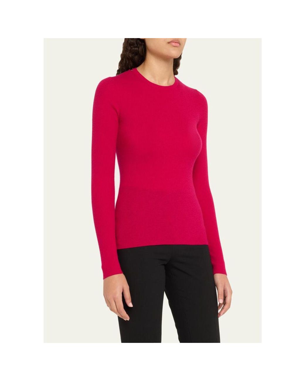 Michael Kors Black Hutton Ribbed Cashmere Pullover