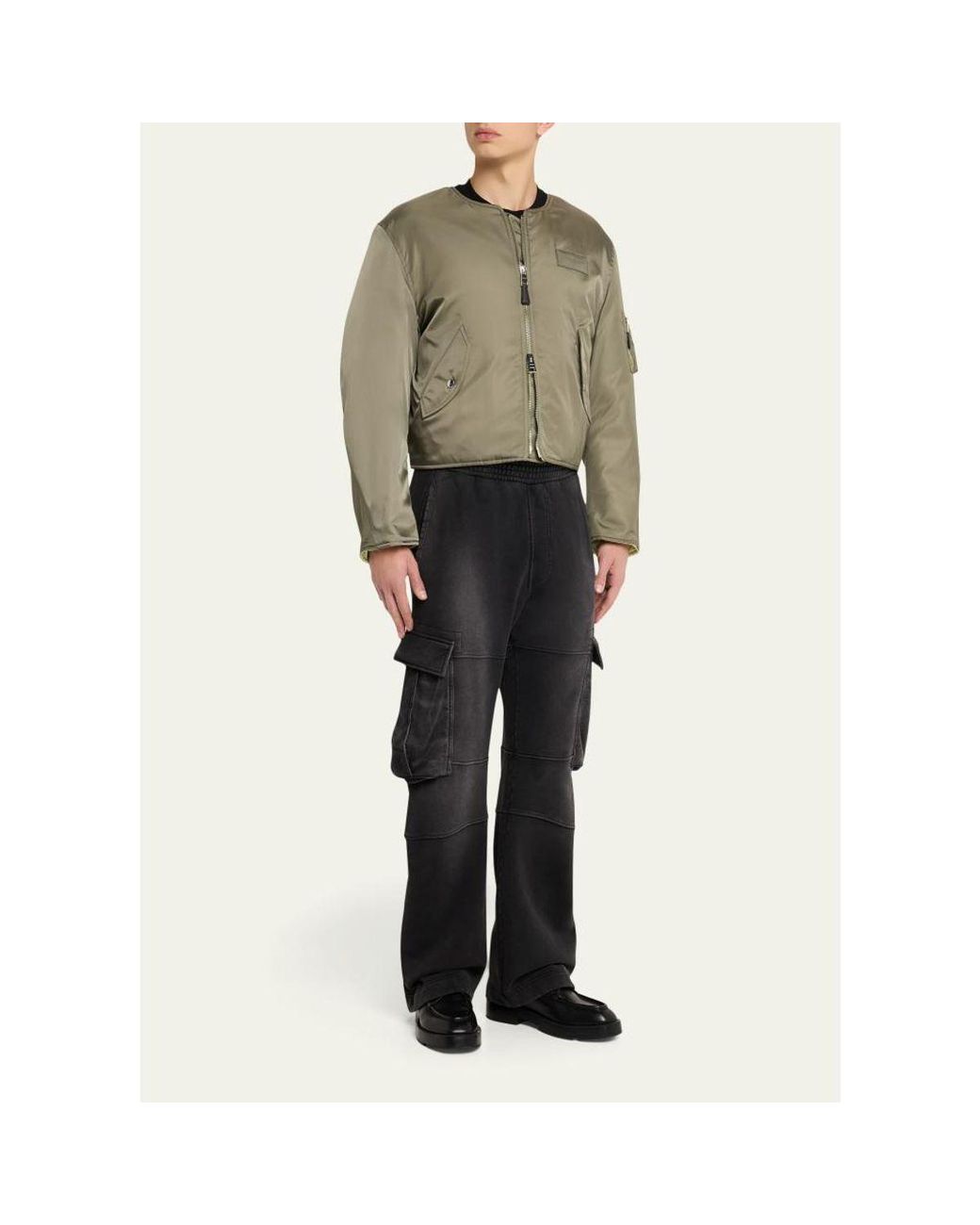 Givenchy Natural Couture Seam Nylon Bomber With Logo Patch for men