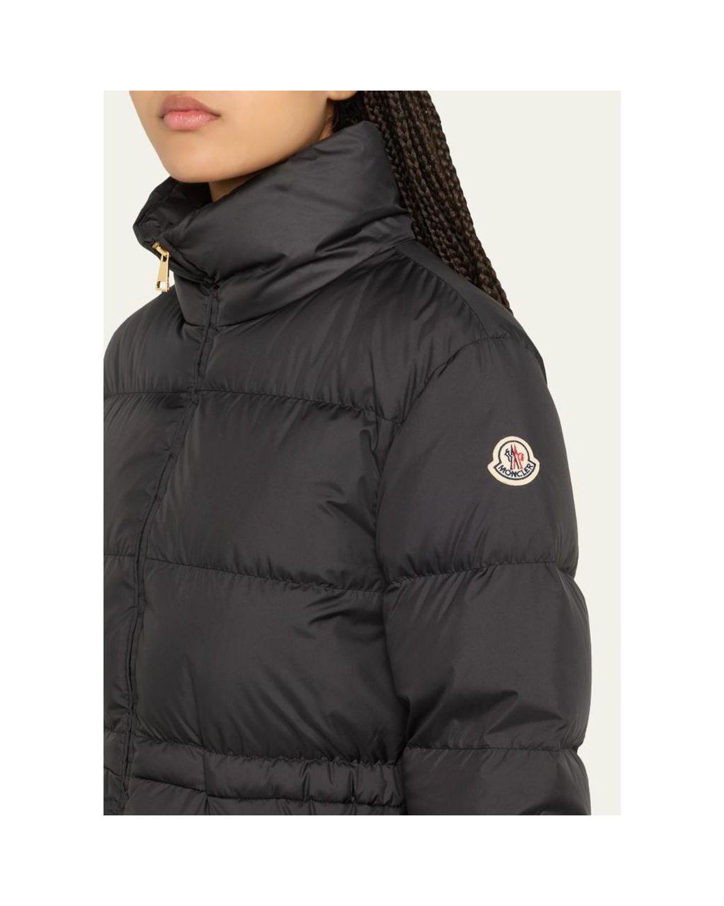 Moncler Gray Brossette Down Puffer Jacket
