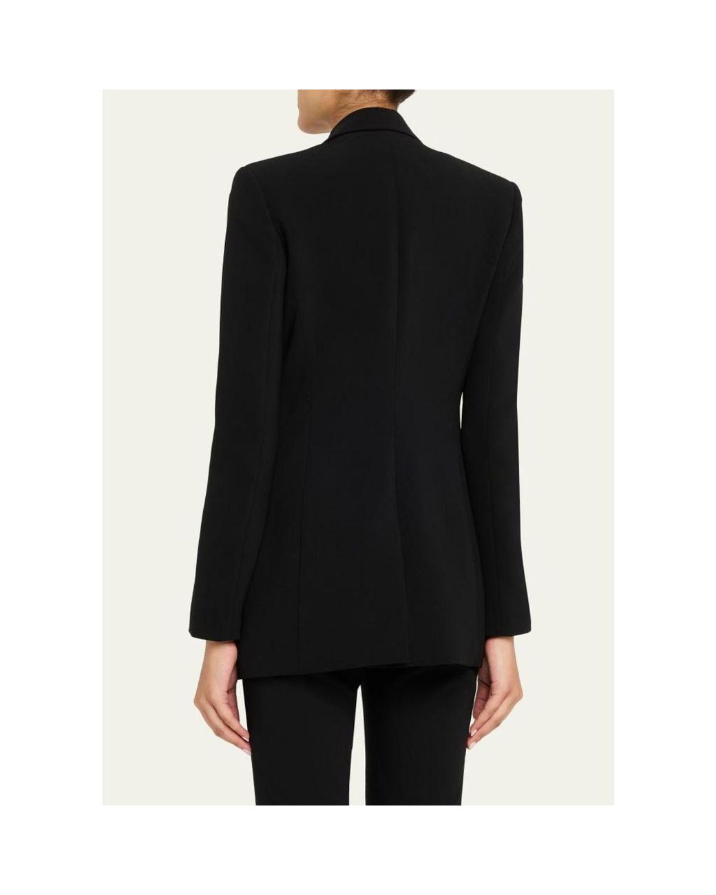 Prabal Gurung Black Beaded Single-Button Blazer