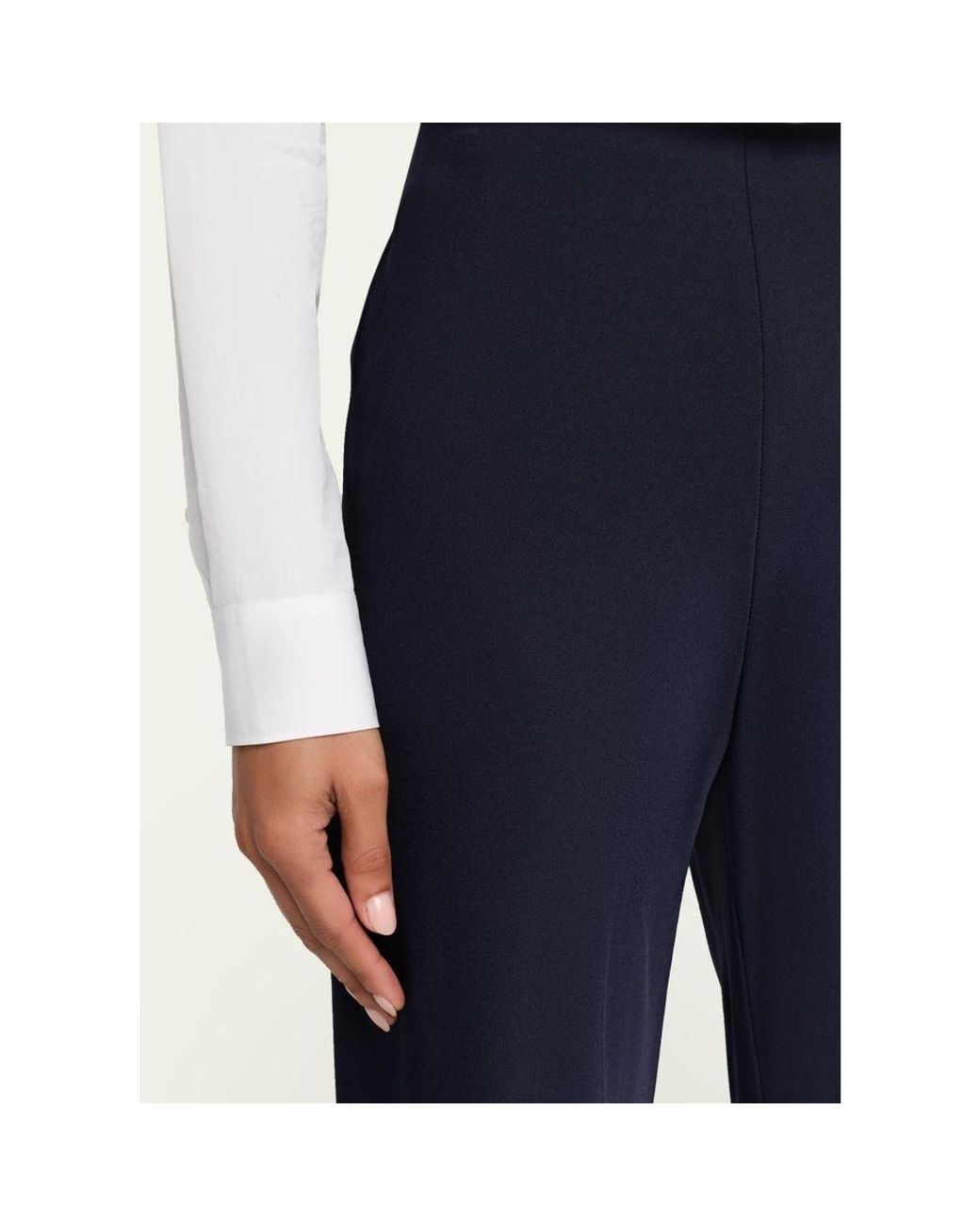 Veronica Beard Blue Braddock Satin Pants
