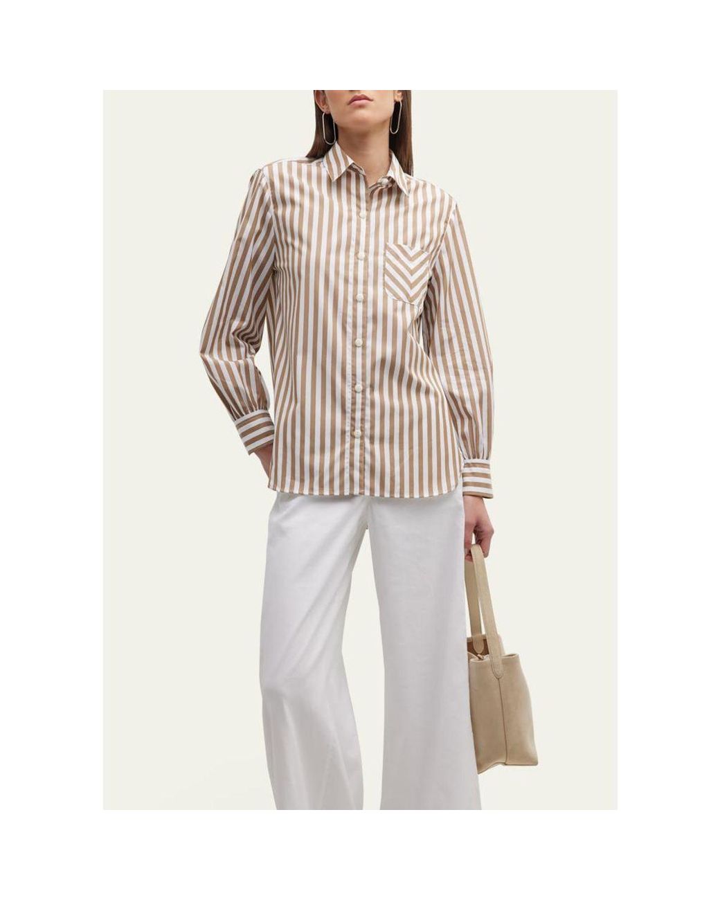 Rag & Bone Natural Maxine Striped Button-Front Shirt