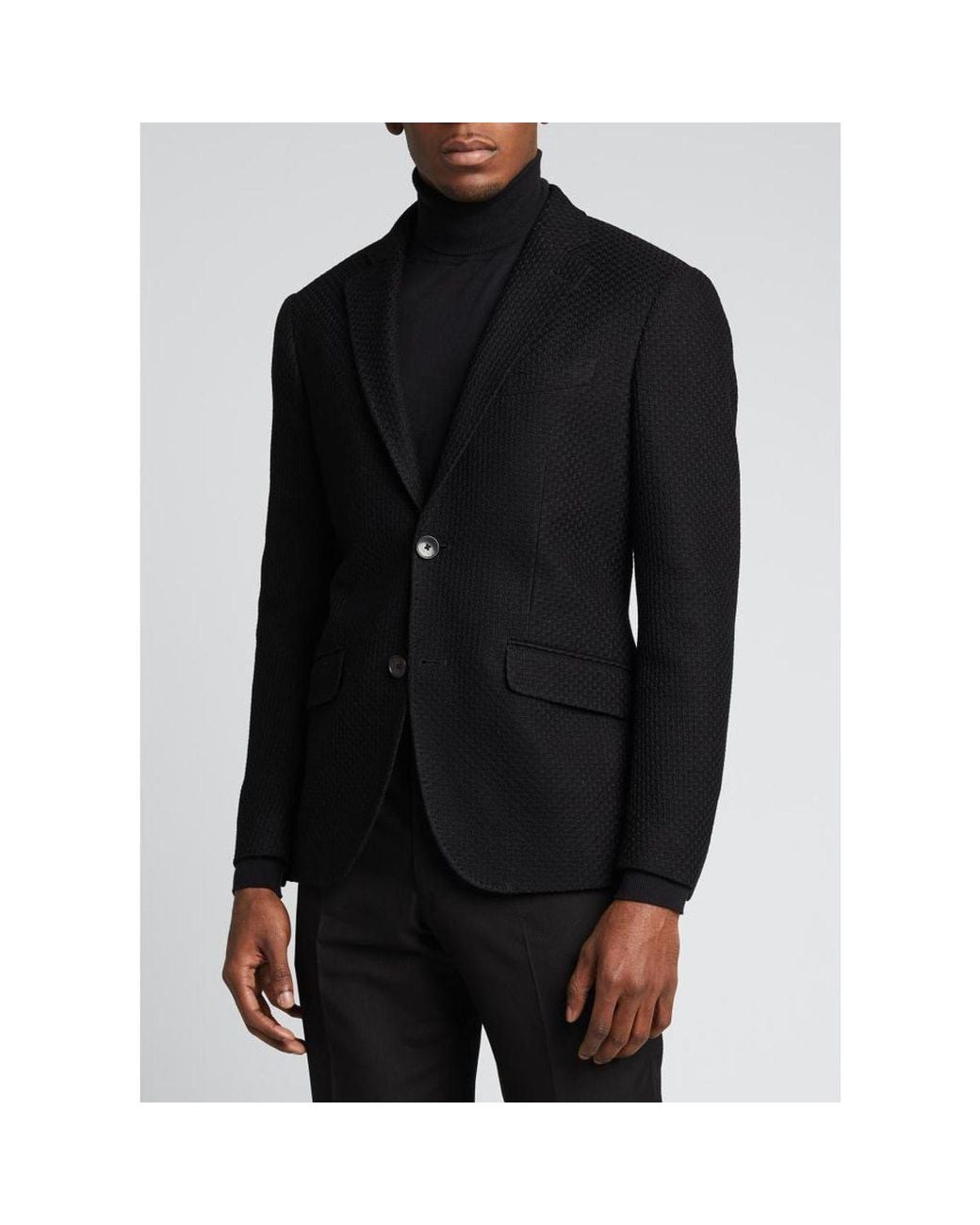 Etro Blue Basic Knit Blazer for men