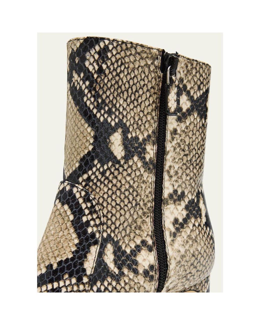 Stuart Weitzman Natural Babette-Printed Leather Booties