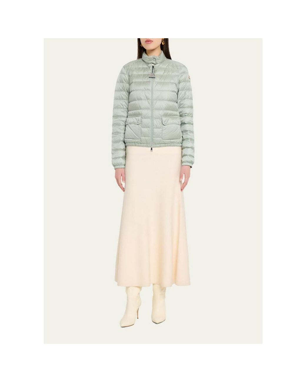 Moncler Blue Lans Short Down Jacket