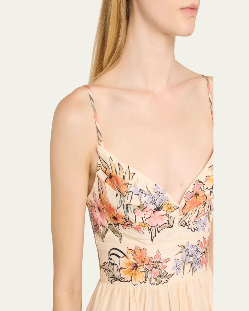 Zimmermann Tallow Tucked Bodice Dress in Natural | Lyst