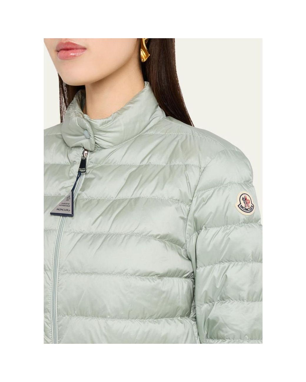 Moncler Blue Lans Short Down Jacket