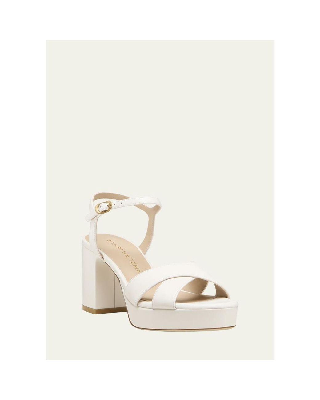 Stuart Weitzman Natural Dayna Platform 80 Sandals
