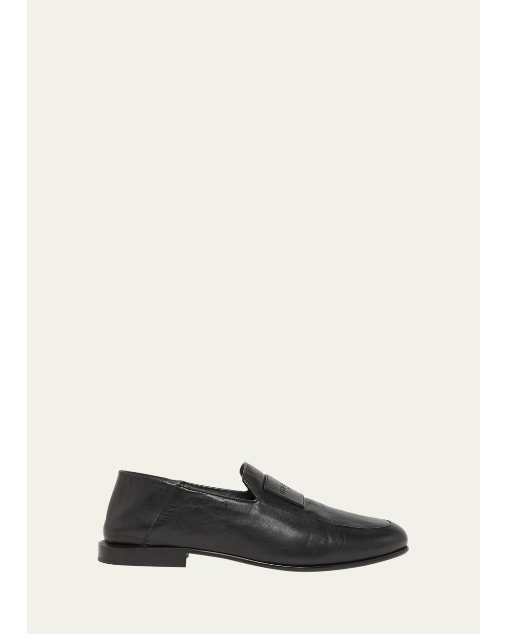 Givenchy White Label Leather Foldable Loafers for men