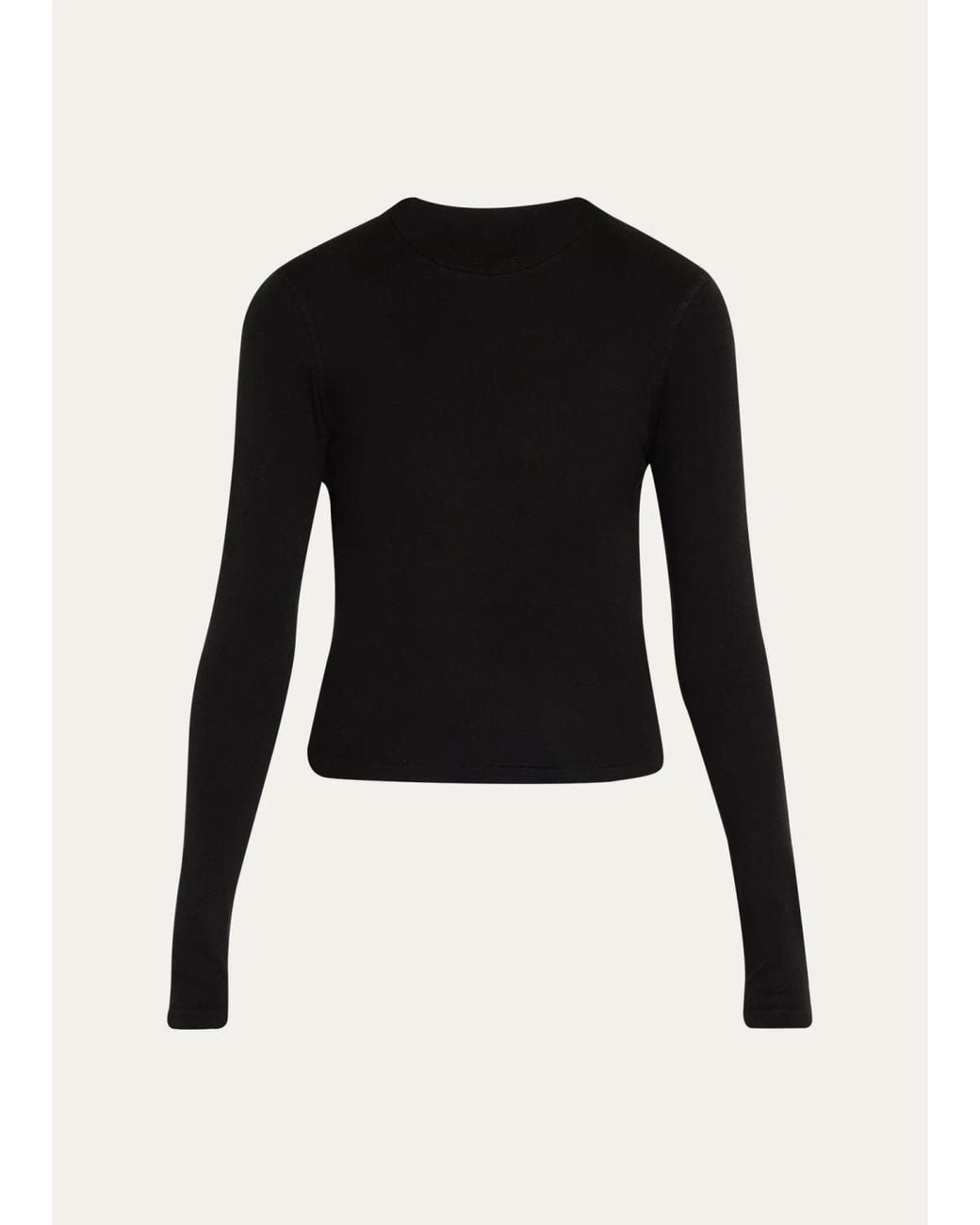 RE/DONE 90S Long Sleeve Baby Tee in Black | Lyst