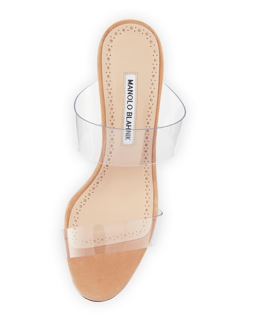 manolo blahnik clear strap sandal