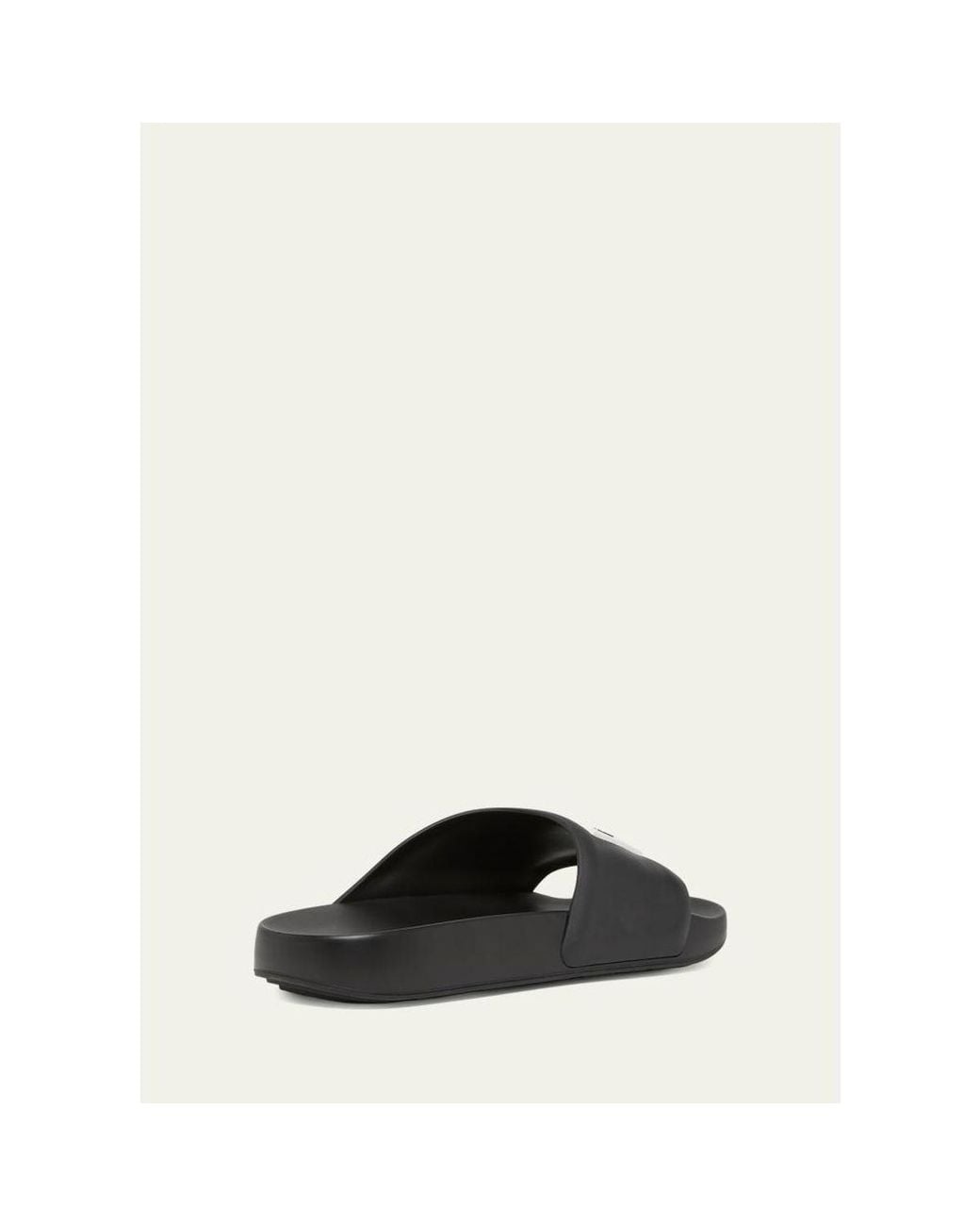 Givenchy White Logo Label Slide Sandals