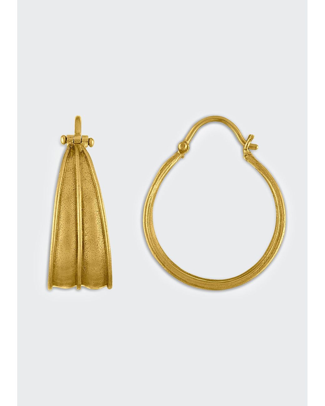 Prounis Jewelry Laurel Large Hinged Hoop Earrings in Metallic | Lyst