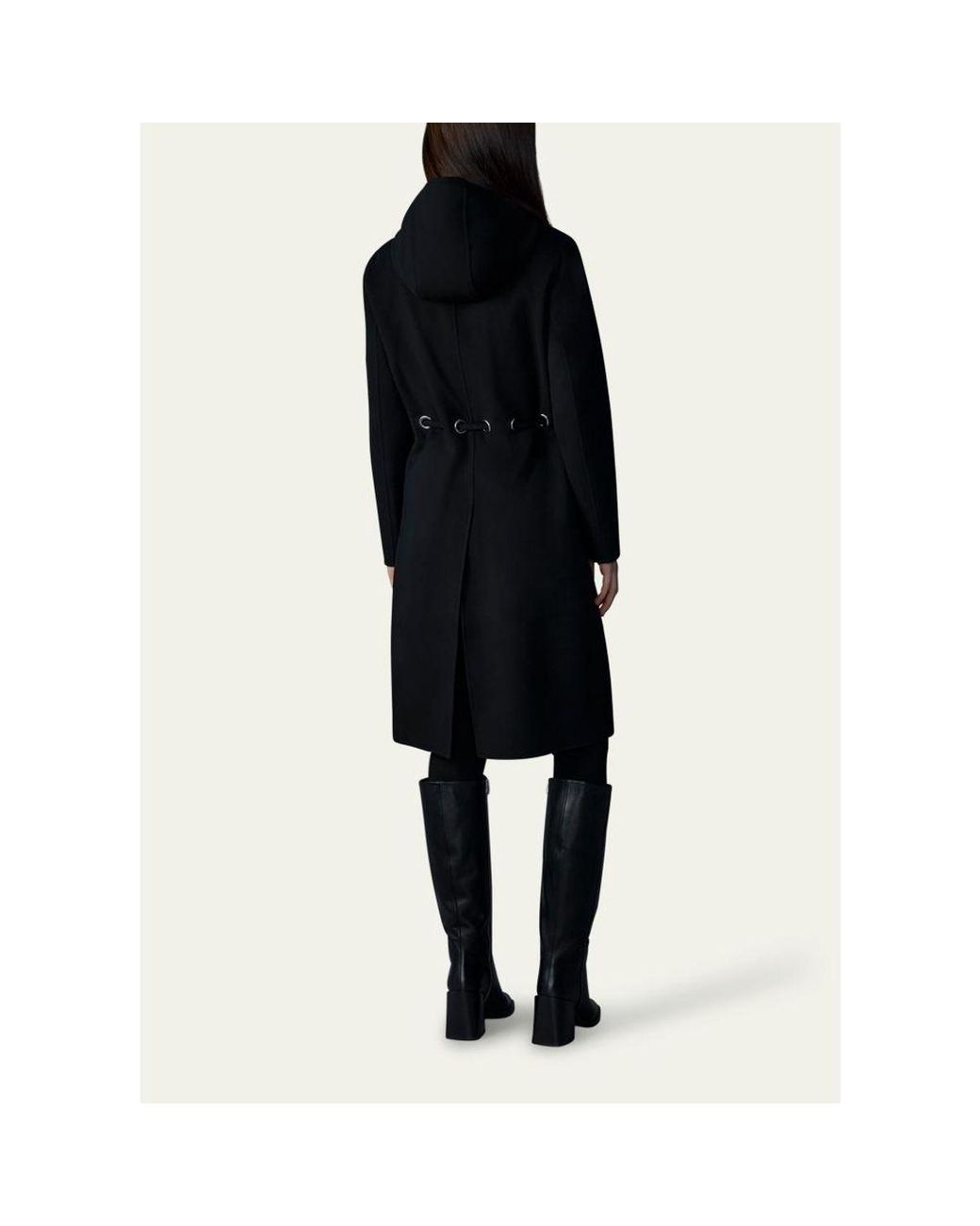 Mackage Black Blithe Handmade Wool Coat