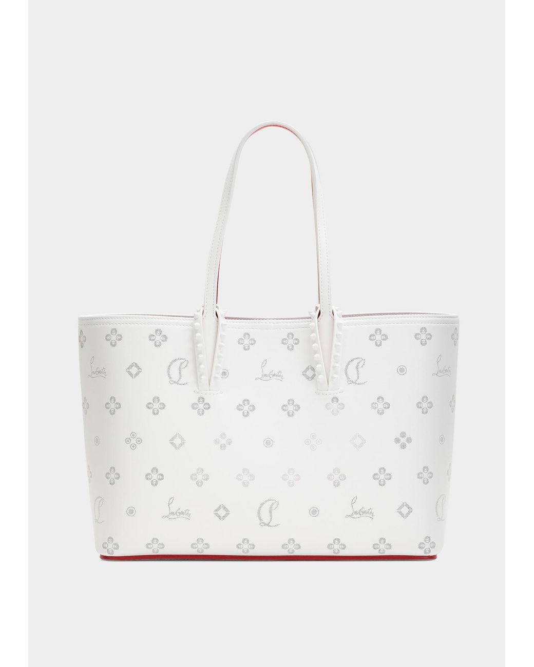 Christian Louboutin Cabata Small Loubinthesky Spike Leather Tote Bag in ...