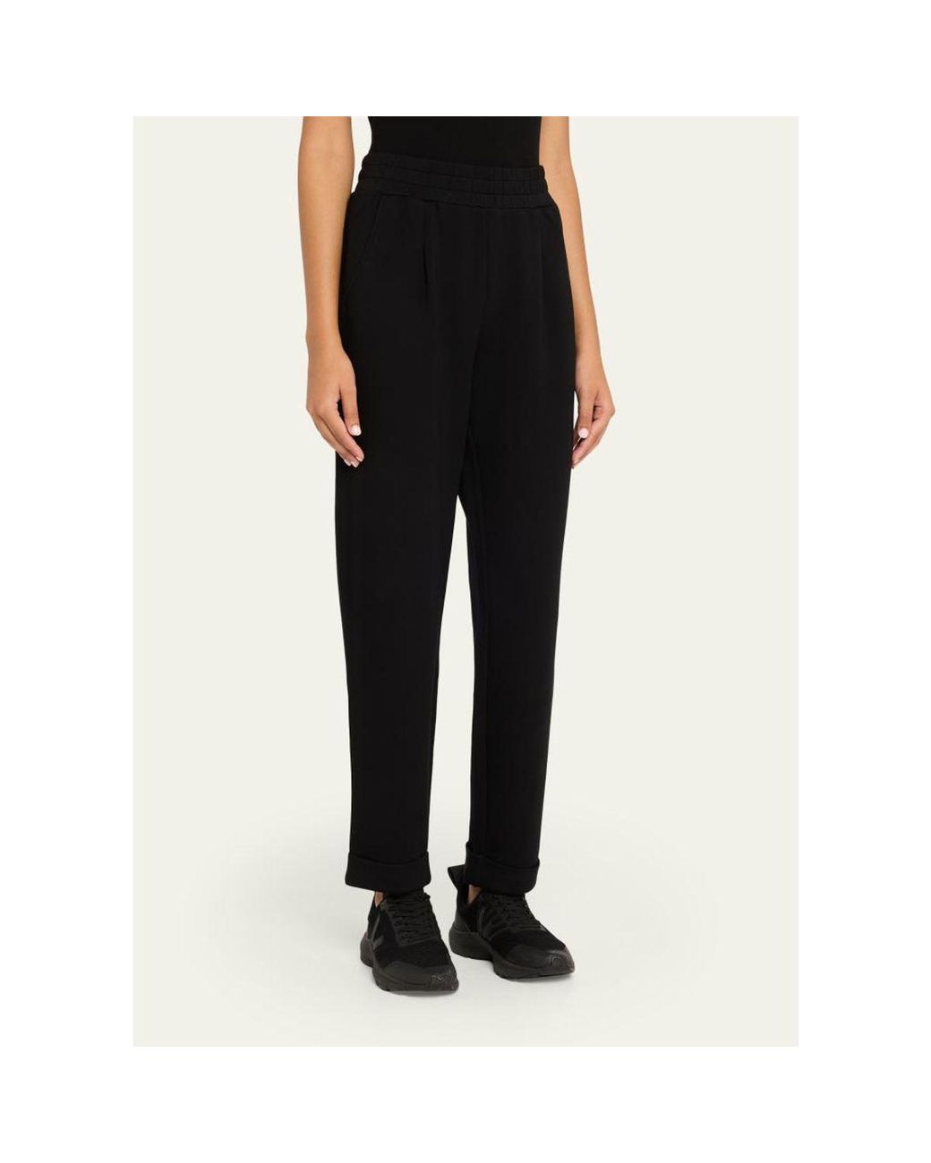 Varley Black The Rolled Cuff Pants