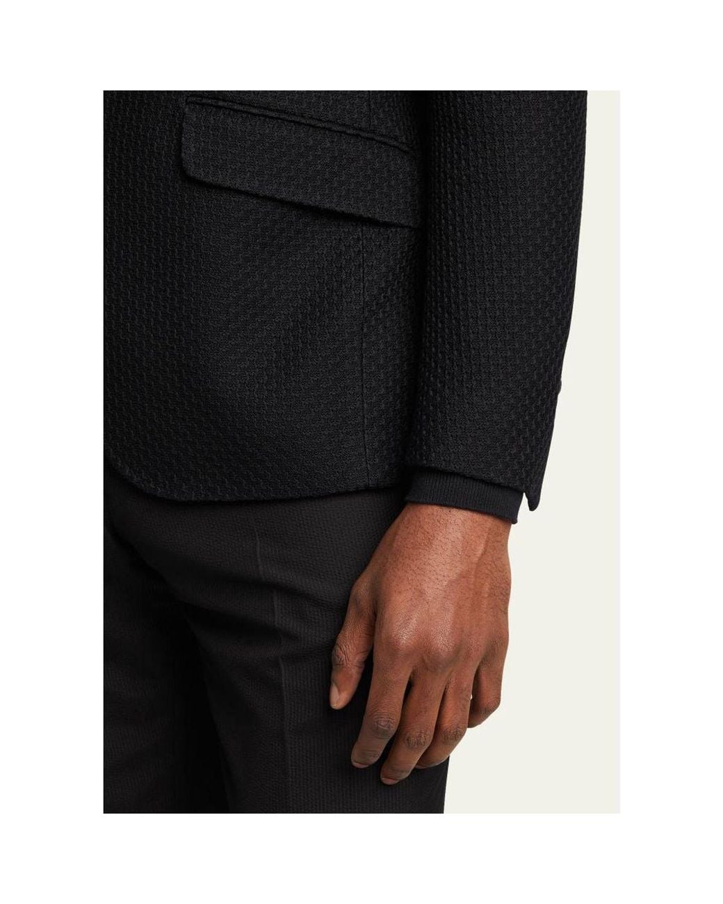 Etro Blue Basic Knit Blazer for men