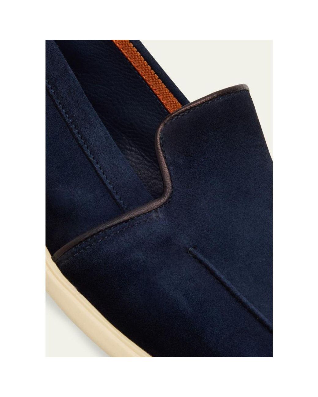 Santoni Blue Suede Loafers