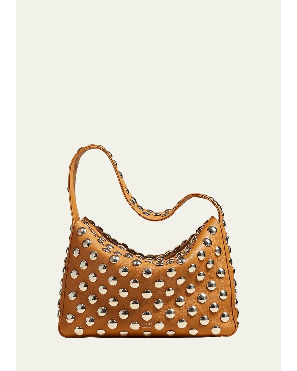 Vintage Punk Rock Studded Hobo Bag – Y2K PU Leather Shoulder Purse With Buckle