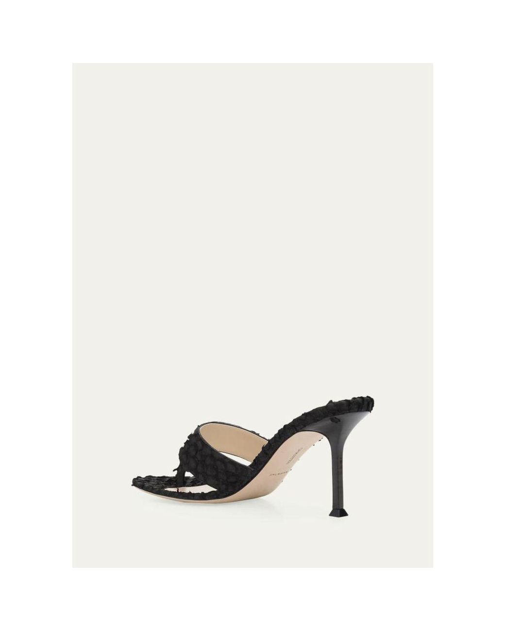Christen Natural 75Mm Helix Python-Effect Leather Thong Sandals