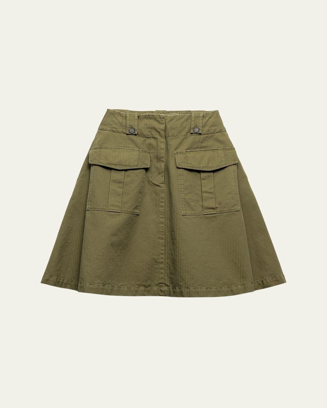 スカート PRADA ARMY GREEN COTTON SKIRT Prada Army Green Cotton Skirt | italist