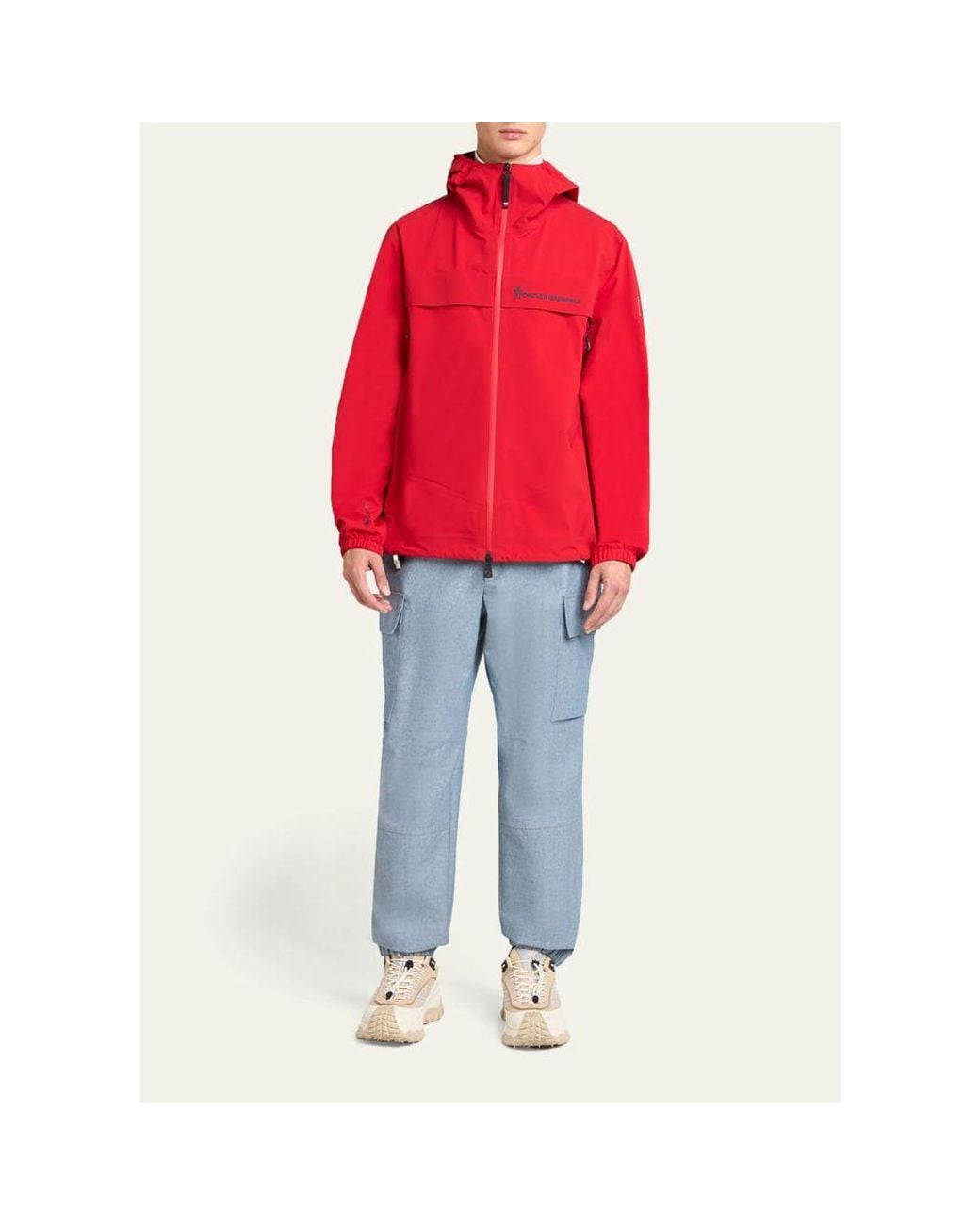 Moncler Red Shipton Hooded Shell Jacket for men