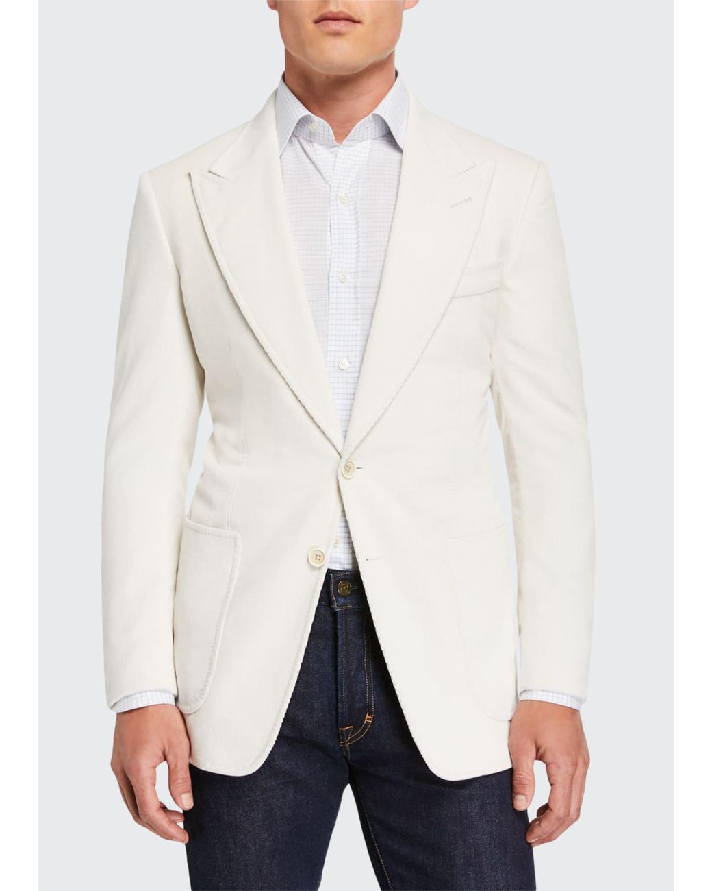 Tom Ford Men's Shelton Corduroy Sport Jacket in White for Men Save 52