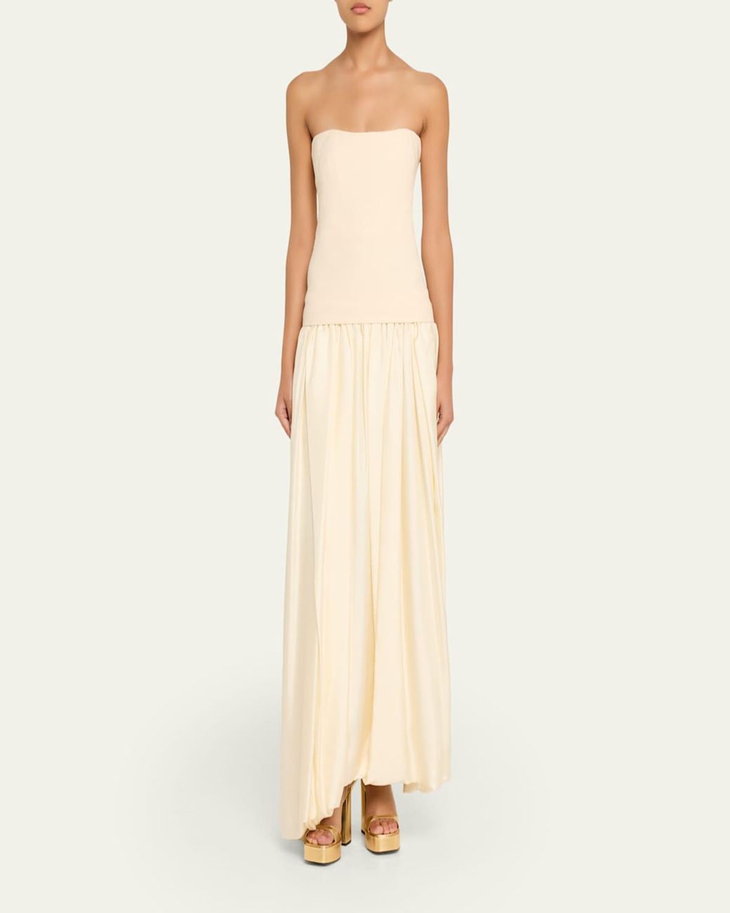 Giuseppe Zanotti Natural Metallic Leather Block-Heel Platform Sandals