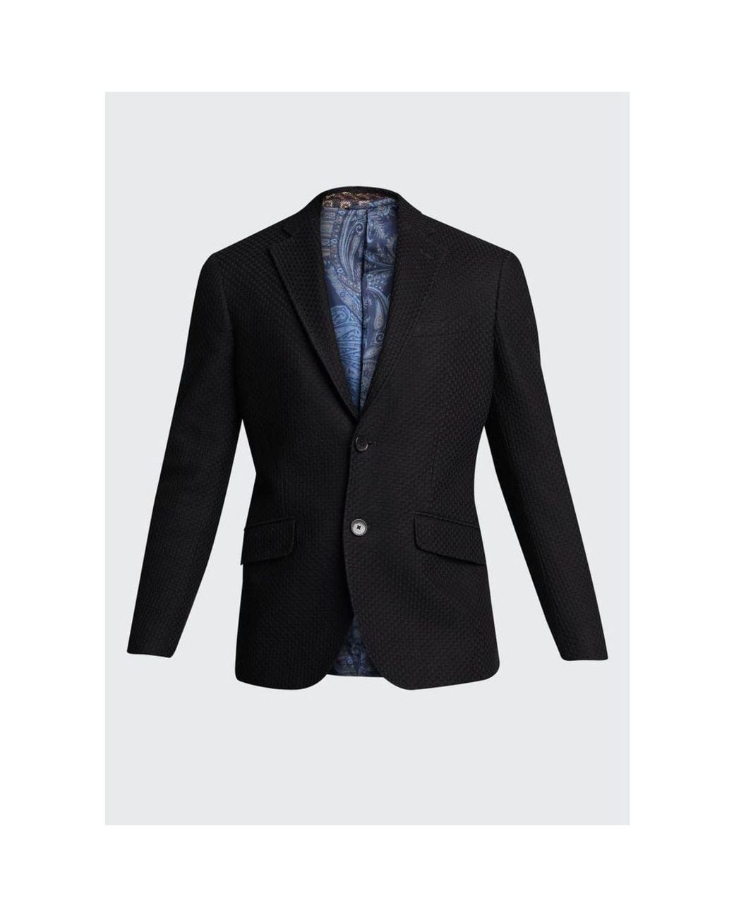 Etro Blue Basic Knit Blazer for men