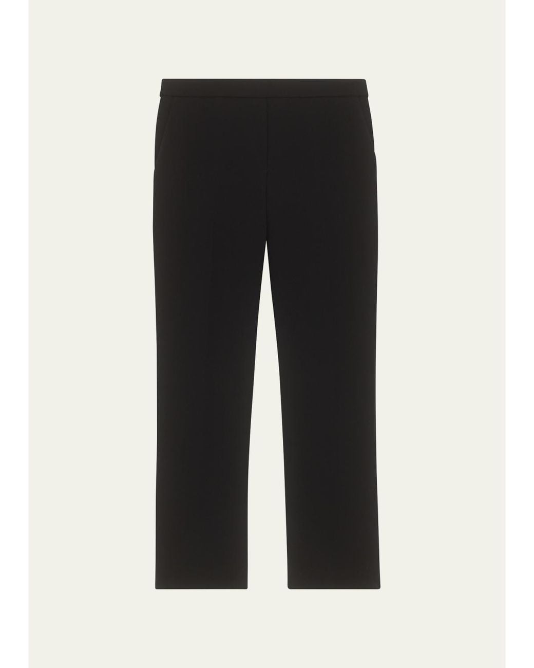 Theory Black Treeca Cropped Pull-On Pants